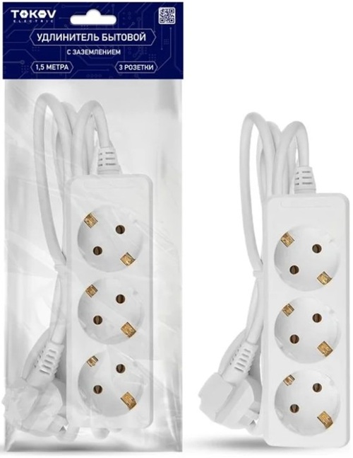 фото Удлинитель  TOKOV ELECTRIC TKE-C01-BU3-1.5-075-Z