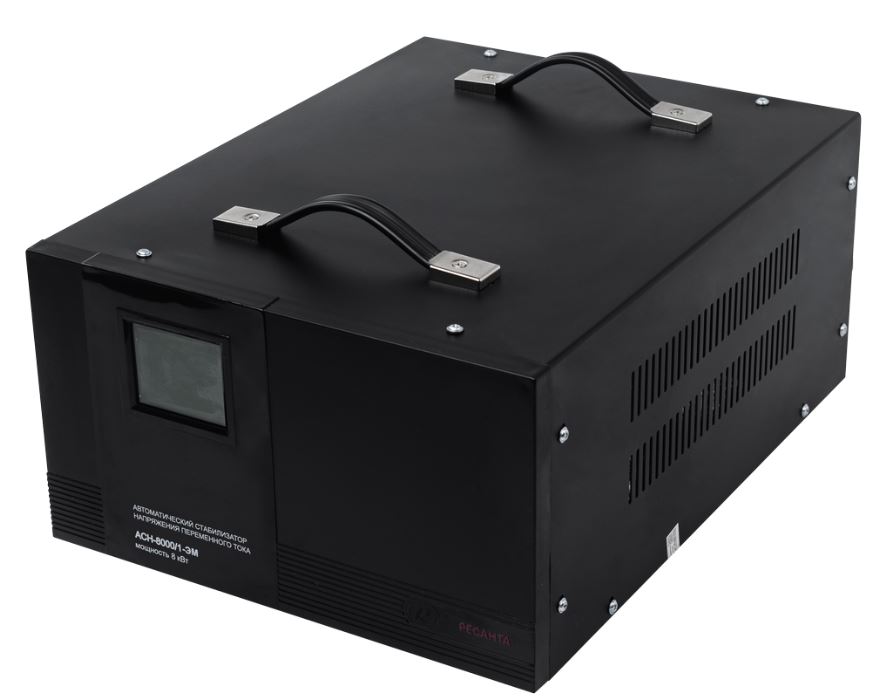 

Стабилизатор Ресанта 63/1/7 АСН-8000/1-ЭМ однофазный, электромеханический 220В 8000Вт вх.:140-260В, 63/1/7