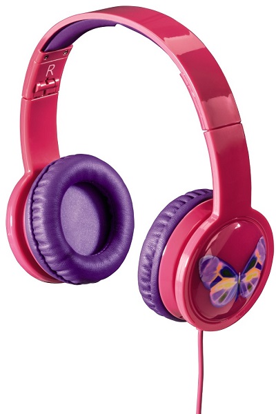 Наушники HAMA 00135664 Blink`n Kids, мониторные, 1.2м, оголовье, розовые