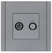фото Розетка телевизионная IEK FP-AF20-O-K46