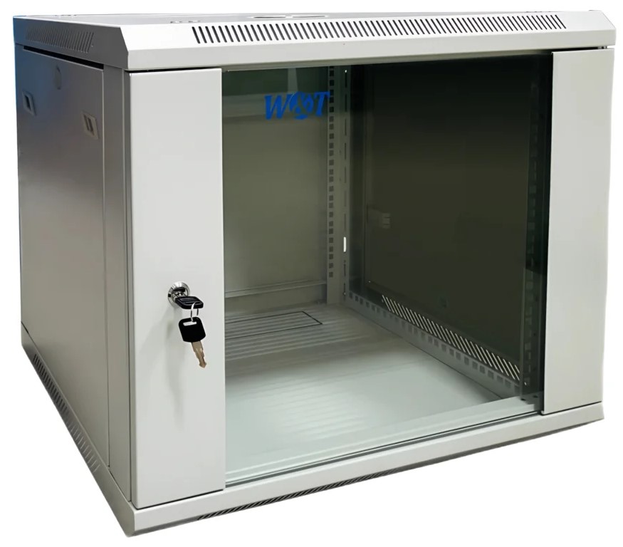 

Шкаф настенный 19", 6U W&T C066050GWS3 600x500mm серый, дверь стекло, без вентилятора, C066050GWS3