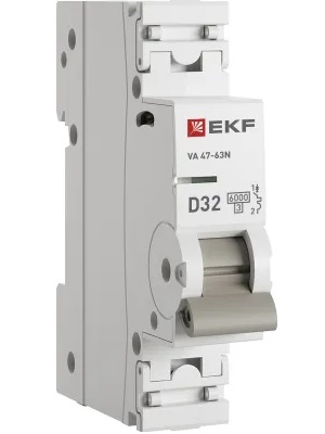 

Автоматический выключатель EKF M636132D 1P 32А (D) 6кА ВА 47-63N PROxima, M636132D