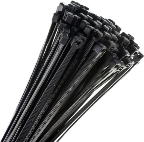 Изображение товара Нейлоновая стяжка NikoMax 300 мм 100 шт UV устойчивость черный