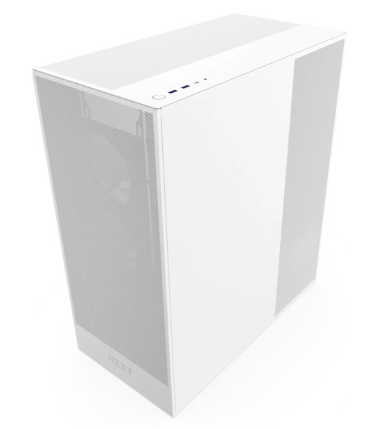 Корпус eATX NZXT H7 Flow CM-H72FW-01 без БП, боковая панель из закалённого стекла, 2*USB 3.2, USB Type-C 3.2, белый
