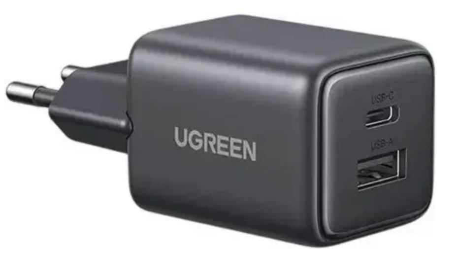 

Зарядное устройство сетевое UGREEN X514 65737_ 20W 2-Port GaN USB-C&USB-A Fast Charger EU. Цвет: черный (65737), X514