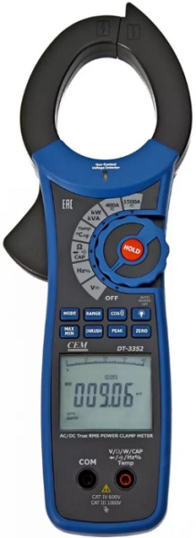 Изображение товара Профессиональные токовые клещи CEM DT-3352 для переменного и постоянного тока