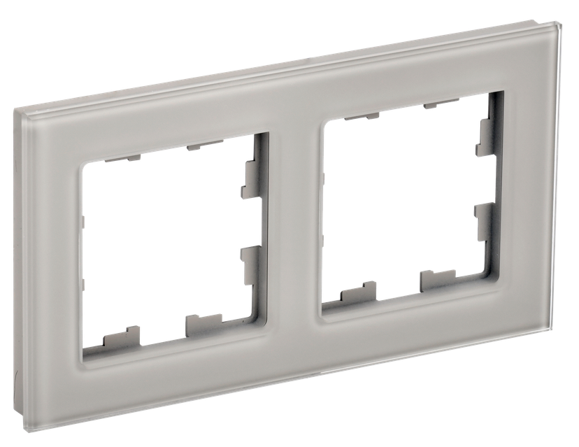 

Рамка двойная IEK BR-M22-G-K30 BRITE РУ-2-2-БрД Стекло Дымчатый, BR-M22-G-K30