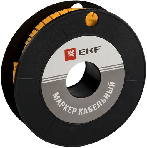 

Маркер на кабель EKF plc-KM-4-L 4,0 мм2 "L" (500 шт.) (ЕС-2), plc-KM-4-L