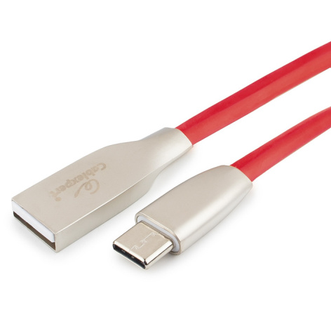 Изображение товара Кабель USB Type C для гаджетов 3 м Cablexpert GOLD силиконовый ромбовидный
