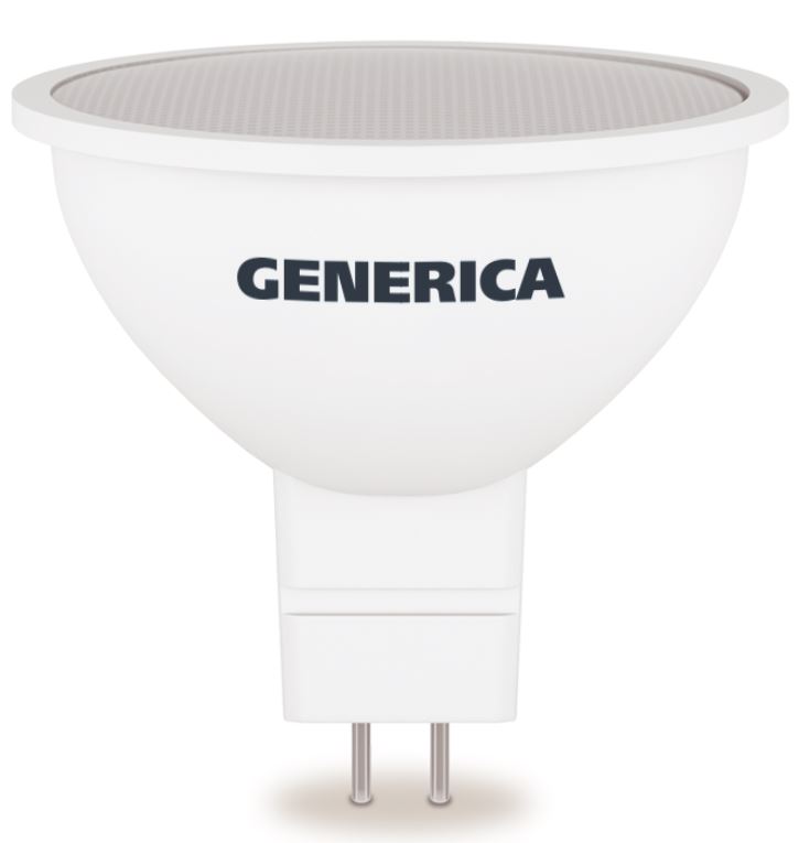 

Лампа светодиодная GENERICA LL-MR16-08-230-65-GU5-G MR16 софит 8Вт 230В 6500К GU5.3 (кратность 10шт), LL-MR16-08-230-65-GU5-G