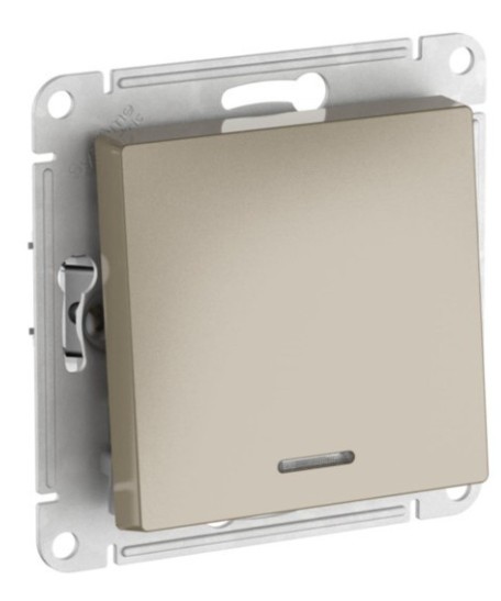 

Выключатель одноклавишный с подсветкой Systeme Electric ATN000513S ATLASDESIGN сх.1а, 10АХ, мех., быстрозажим. клем., ШАМПАНЬ, ATN000513S