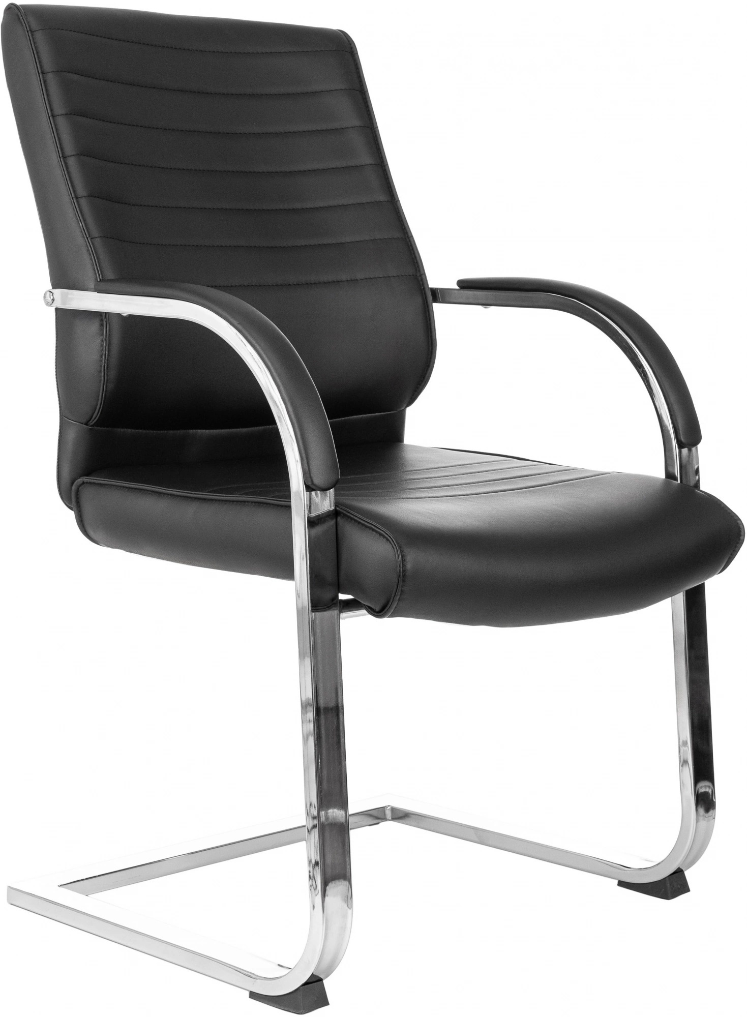 

Кресло Бюрократ T-8010-Low-V черный эко.кожа низк.спин. полозья металл хром, T-8010-Low-V