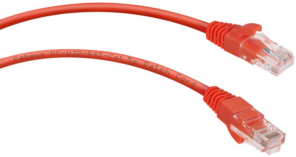 фото Кабель патч-корд U/UTP 5e кат. 1,5м.  Cabeus PC-UTP-RJ45-Cat.5e-1.5m-RD