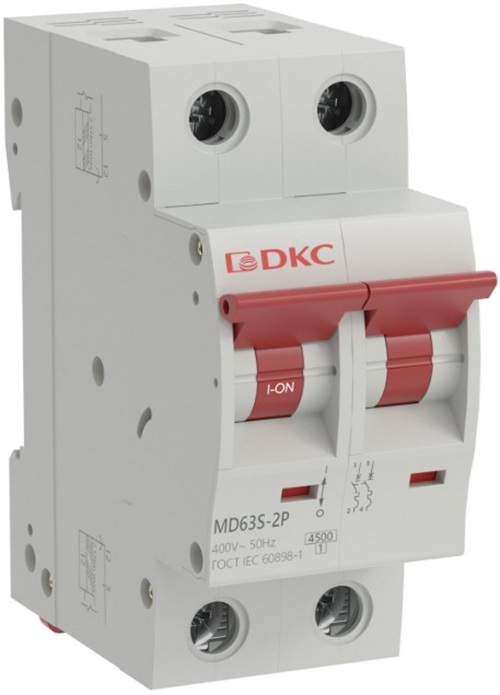 

Автоматический выключатель модульный DKC MD63S-2PC25 YON max типа MD63S 4,5кА 2P (C) 25А (кратность 6шт), MD63S-2PC25