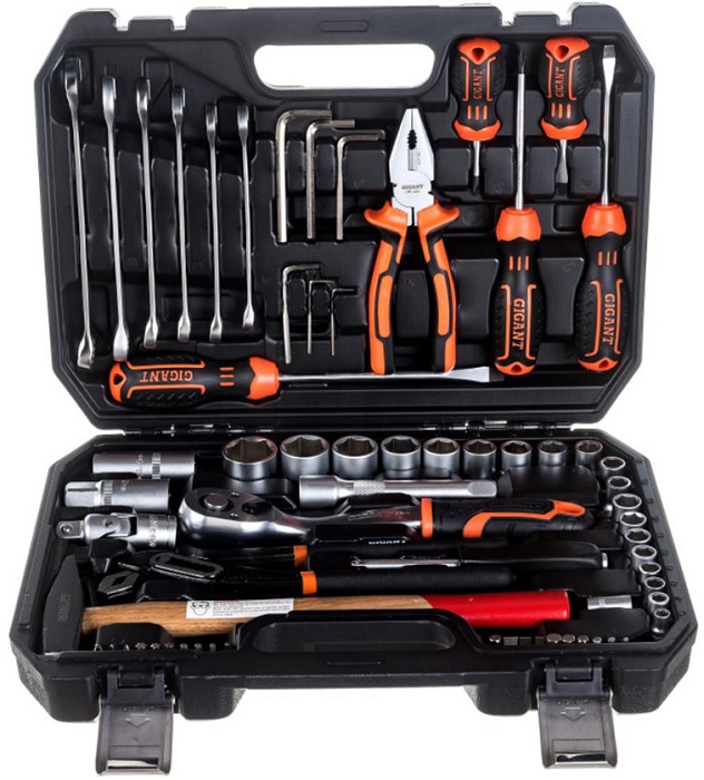 

Набор инструментов Gigant GAS-66 слесарно-монтажный, 66 предметов, GAS-66