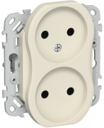 фото Розетка двухместная без заземления  IEK FI-R20-10-1-K86
