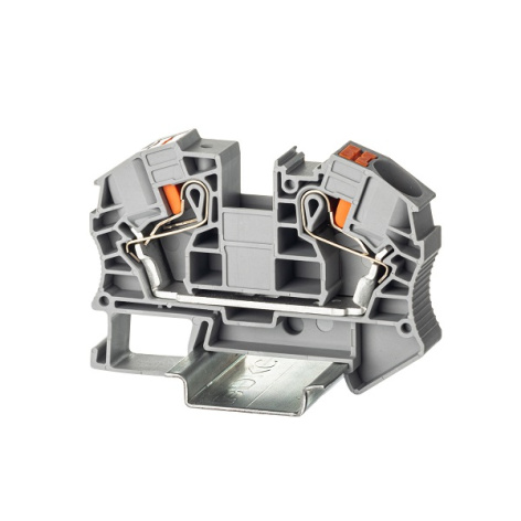 Изображение товара Проходная монтажная клемма DKC VPR-16-GY для соединения проводов на DIN-рейке