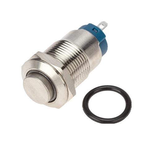 

Кнопка Rexant 36-3221 антивандальная диам. 12 12В(LED) Фикс (4с) OFF-ON синяя (A-12-C2), 36-3221