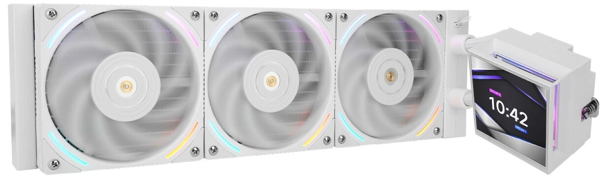 

Система охлаждения жидкостная Thermalright Hyper Vision 360 White ARGB LGA115x/1200/1700/1851/AM4/AM5 (3*120mm, 2150rpm, 207CFM, 27dBa), Hyper Vision 360 White ARGB