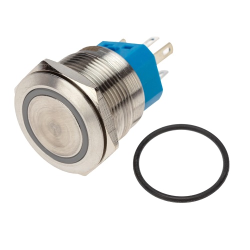

Кнопка Rexant 36-3533 антивандальная диам. 22 250В Б/Фикс (5с) OFF-(ON) / ON-(OFF) подсв/зеленая, 36-3533