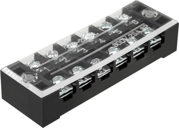 Изображение товара Клеммный блок Rexant 11-2154 с 6 парами контактов для проводов до 2.5 мм²