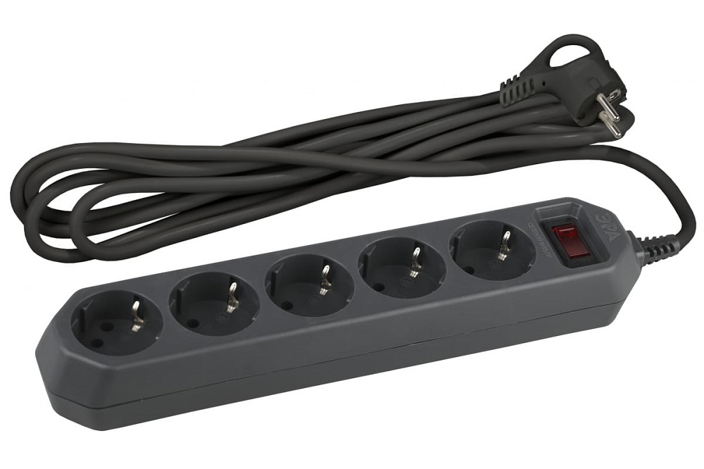 

Сетевой фильтр ЭРА Б0019737 USF-5es-5m-B черный базовая защита, с/з, с выкл, 5гн, 5м, ПВС, 10А, Б0019737