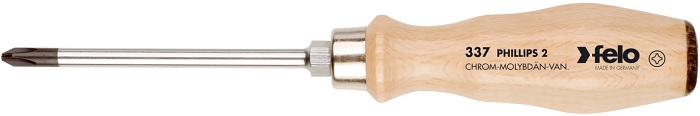 

Отвертка Felo 33720390 с деревянной рукояткой ударная PH 2Х100, 33720390