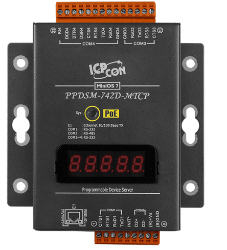 

Преобразователь ICP DAS PPDSM-742D-MTCP CR PPDS-742D-MTCP CR with Metal Case, PPDSM-742D-MTCP CR