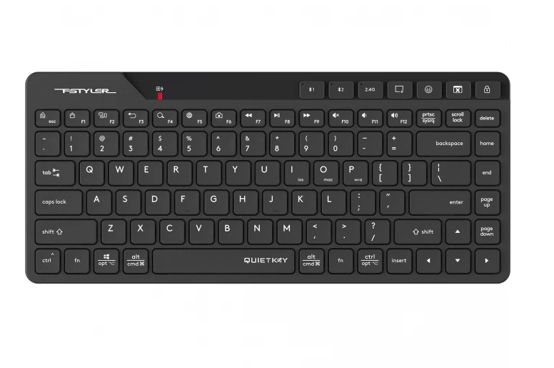 

Клавиатура Wireless A4Tech Fstyler FBK26C AS черная USB BT/Radio slim Multimedia (2010265), Fstyler FBK26C AS