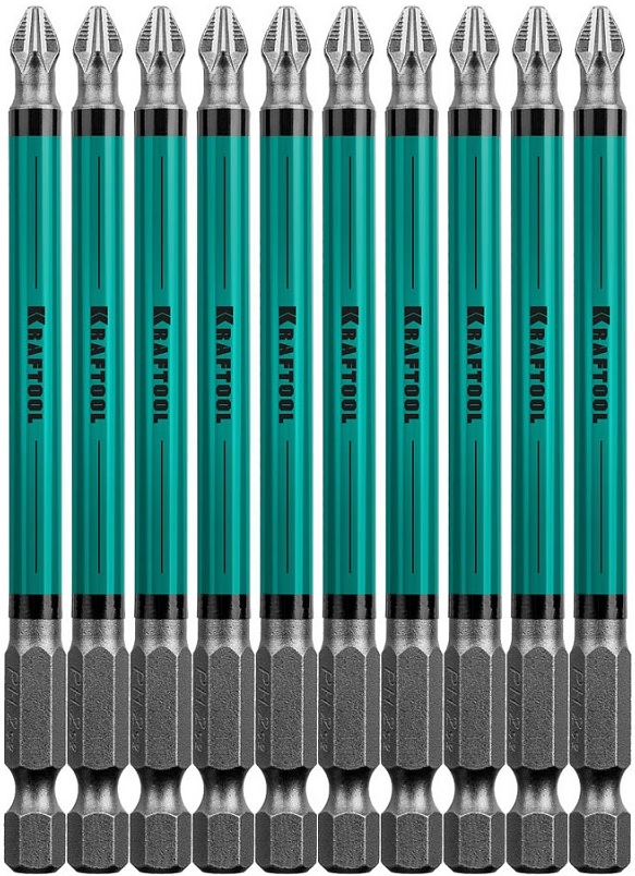 

Набор бит Kraftool Optimum Line 26122-2-100-10 Kraftool PH2, 100мм., тип хвостовика E 1/4", 10шт., Optimum Line