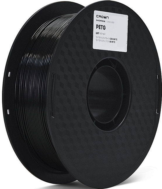 

Пластик Crown Micro CM-FILPETG016B PETG 1.75 1кг чёрный, CM-FILPETG016B