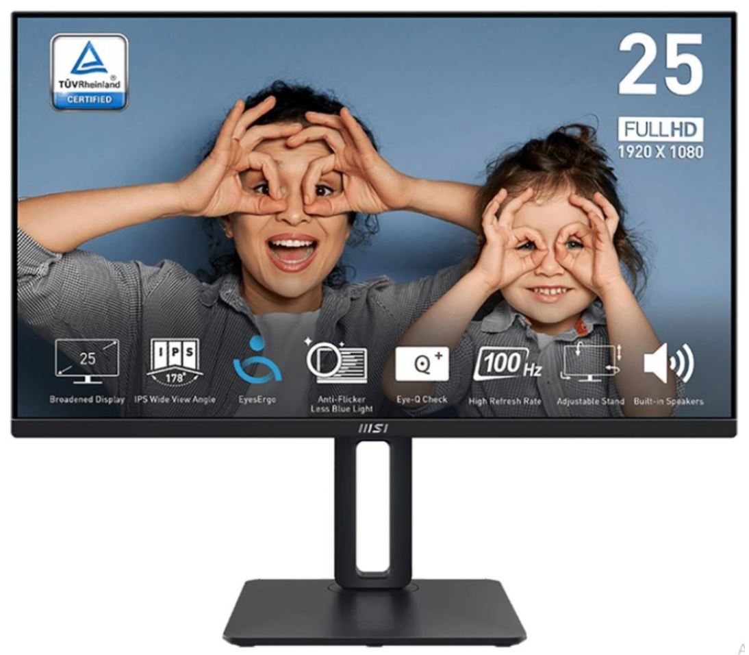 

Монитор 24,5" MSI PRO MP251P 9S6-3PC29M-033 черный, IPS, 1920x1080, 100Hz, 4 ms, 178°/178°, 300 cd/m, 1300:1, D-Sub, HDMI, PRO MP251P