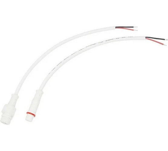 Кабель Rexant 11-9320 соединительный (2pin) герметичный (IP67) 2х0.35 мм2 белый