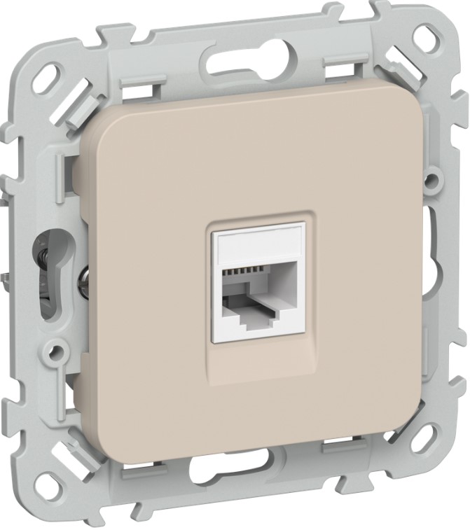 

Розетка компьютерная IEK FI-K12-1-K88 FLITE RJ45 категория 5Е UTP РК5е-1-0-ФлЛ льняной, FI-K12-1-K88