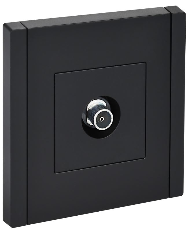 

Розетка телевизионная оконечная IEK FP-A10-O-K02 FORTE&PIANO FP128 черная, FP-A10-O-K02