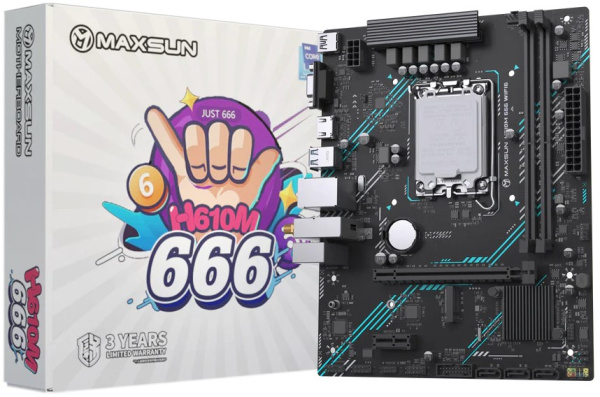 фото Материнская плата mATX MAXSUN MS-H610M 666 WIFI в Казани