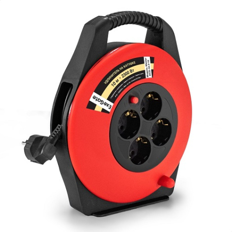 Изображение товара Удлинитель Exegate ECS-10-3-10 с защитой IP20 и 4 розетками