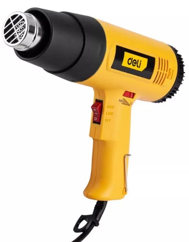 

Фен Deli DL5318 технический (1600Вт, рабочая температура 100...590 град.), DL5318