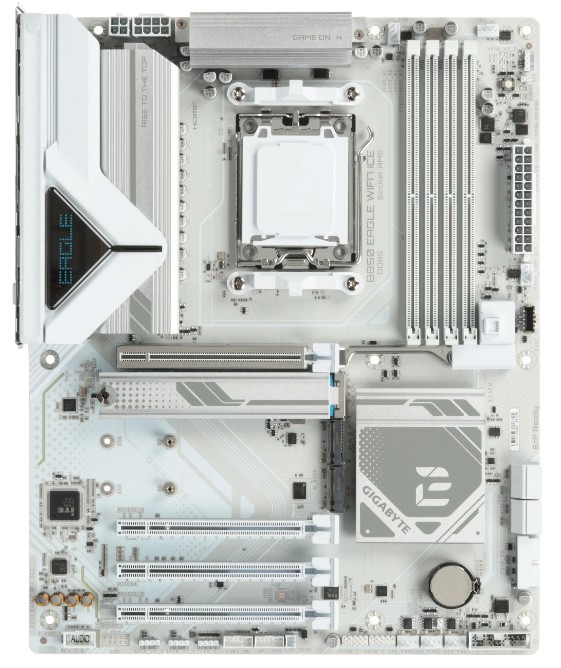 

Материнская плата ATX GIGABYTE B850 EAGLE WIFI7 ICE (AM5, AMD B850, 4*DDR5, 4*SATA, 4*PCIe, 3*M.2, WiFi, BT, 4*USB 2.0, 2*USB 3.2, 2*USB Type-C, HDMI,, B850 EAGLE WIFI7 ICE