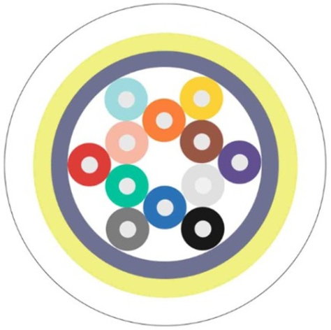 Изображение товара Оптический кабель TELCORD FK-ARM-D-IN/OUT-12-LSZH-WH, 1000 м, одномодный