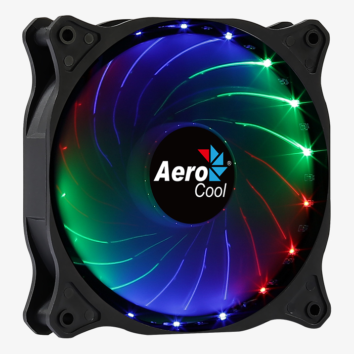 

Вентилятор для корпуса AeroCool Cosmo 4718009158597 Fixed RGB LED, 120x120x25мм, MOLEX 4-PIN, Cosmo