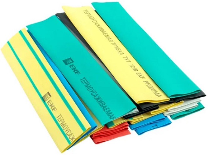 

Трубка термоусадочная Россия ТТУ 12/6 набор: 7 цветов по 3шт. 100мм, ТТУ 12/6