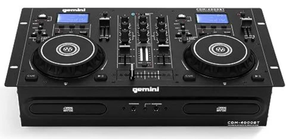 

Проигрыватель Gemini CDM-4000BT медиа двойной USB/CD DJ проигрыватель с возможностью воспроизведения с USB-накопителей, CD-дисков и через Bluetooth; Ж, CDM-4000BT