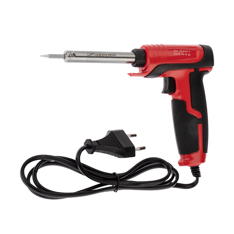

Паяльник Rexant 12-0161-1 импульсный с керам. нагревателем (Профи) 220V/30-70 Вт REXANT, 12-0161-1