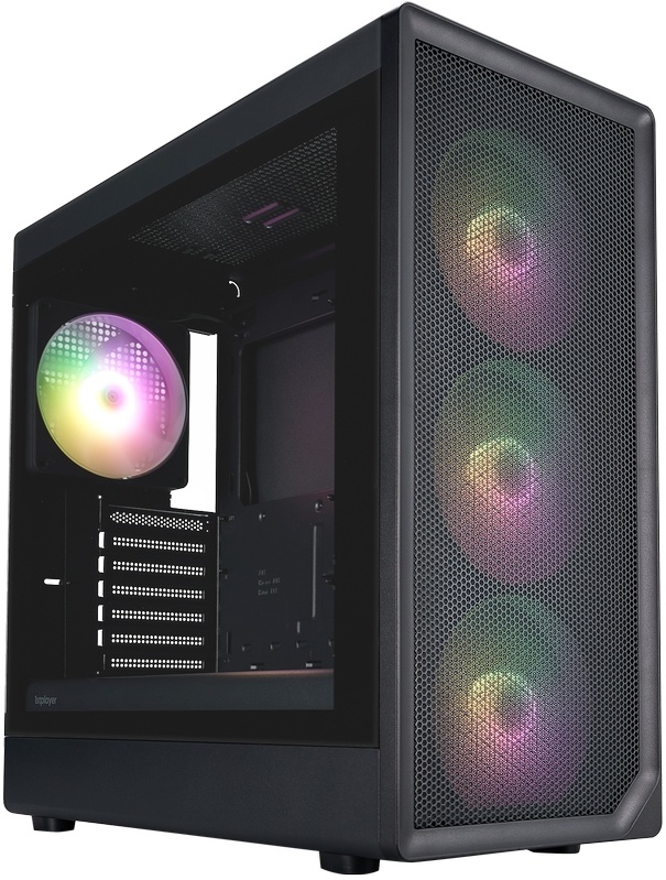 

Корпус eATX 1STPLAYER AU8 ARGB Black AU8-BK-4FE7-14 без БП, боковая панель из закалённого стекла, USB 3.0, USB 2.0, USB Type-C, AU8 ARGB Black