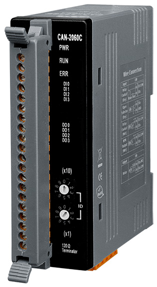 

Модуль ICP DAS CAN-2060C CANopen slave module of 4-channel DI and Relay Output, CAN-2060C