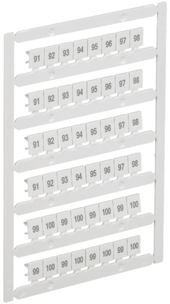 Изображение товара Маркер IEK AF-CT10D-M-006-10 для клеммных колодок ARMAFIX, белый