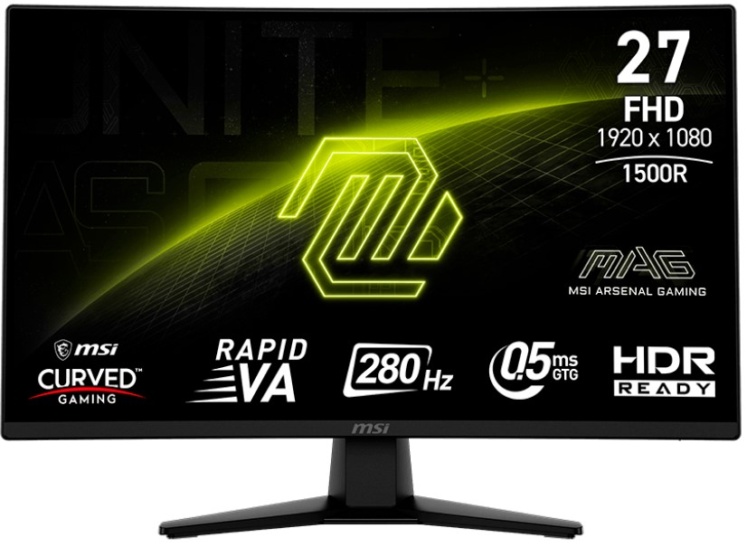 

Монитор 27" MSI MAG 274CXF 9S6-3CE31T-012 1920x1080, 1мс, 300 кд/м2, 3000:1, 100M:1, 178°/178°, VA, 16:9, 280Hz, 2*HDMI 2.0, DP 1.2, Tilt, VESA, MAG 274CXF