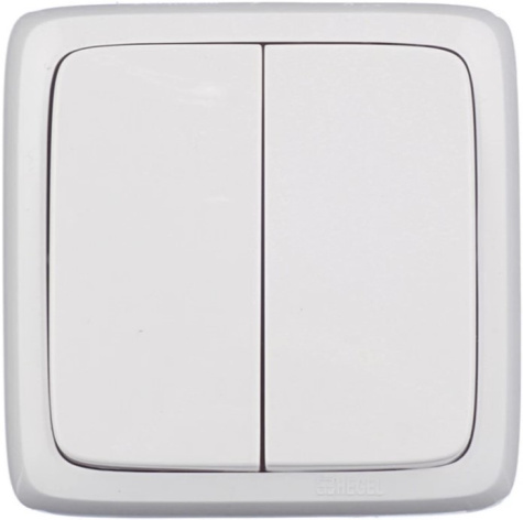 Изображение товара Двухклавишный выключатель HEGEL ВА10-153 надежное управление светом