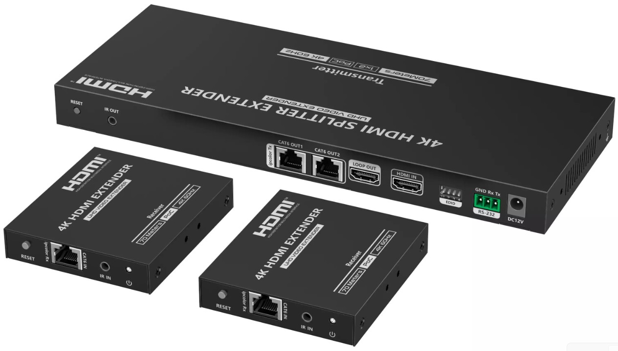 

Удлинитель KVM LENKENG LKV822P-N разветвитель 1x2 HDMI, 4K, ИК, CAT6, до 70 метров, PoC, LKV822P-N